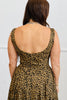 Leopard Scoop Back Midi Dress (Reg)