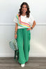 Queen Of Sparkles White Diagonal Rainbow Stripe Tee (Reg. & Plus)