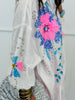 White Beaded Sequin Button Up Blouse (Reg.)