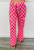 Checkerboard Drawstring Waist Pants (Reg & Plus)-3 Colors