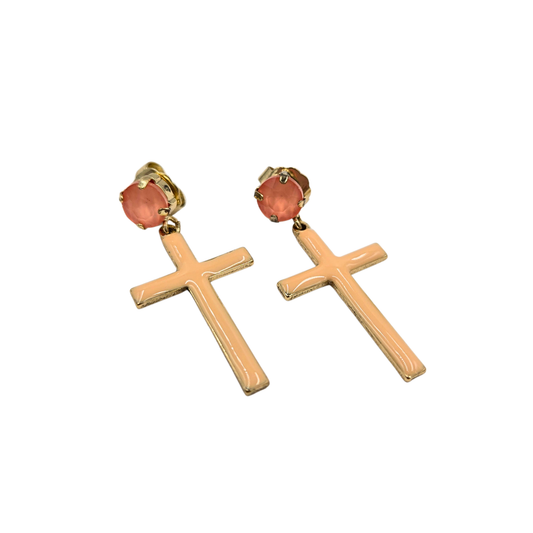 Sienna - Pop Cross Earrings in Taffy