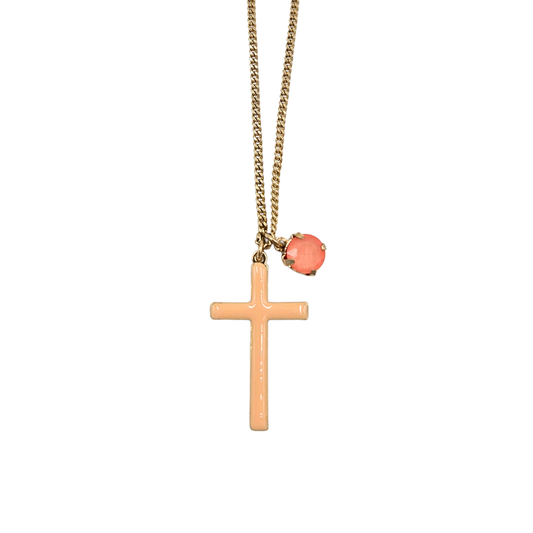 Sienna - Cross Charm Necklace in Taffy