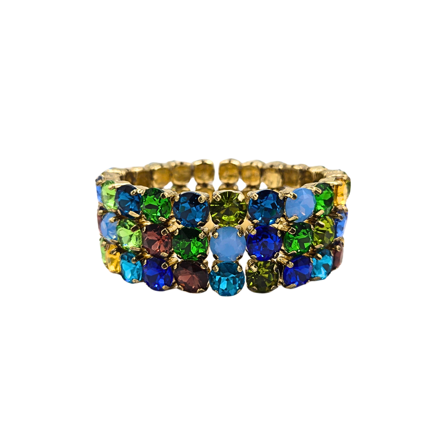 SIENNA - Sadie 3 Strand Bracelet in Lagoon Mix