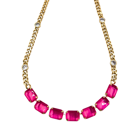 Sienna - The Leilani Necklace in Bright Peony