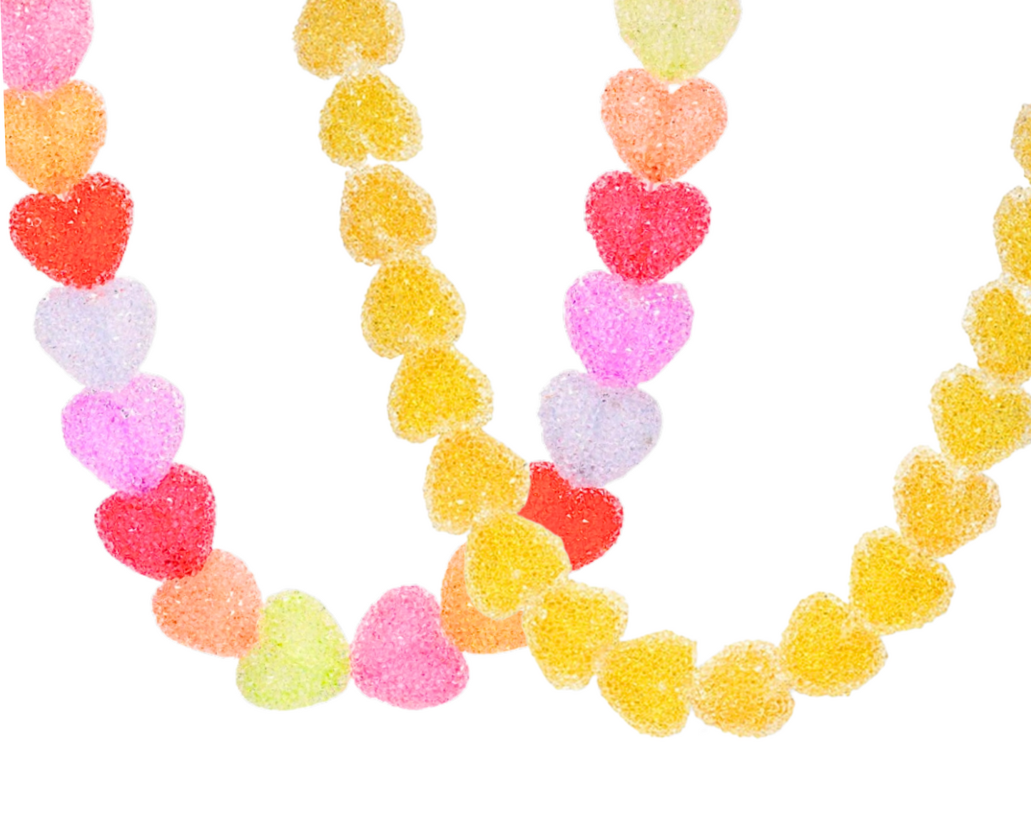 Gumdrop Heart Beaded Necklace (2 colors)