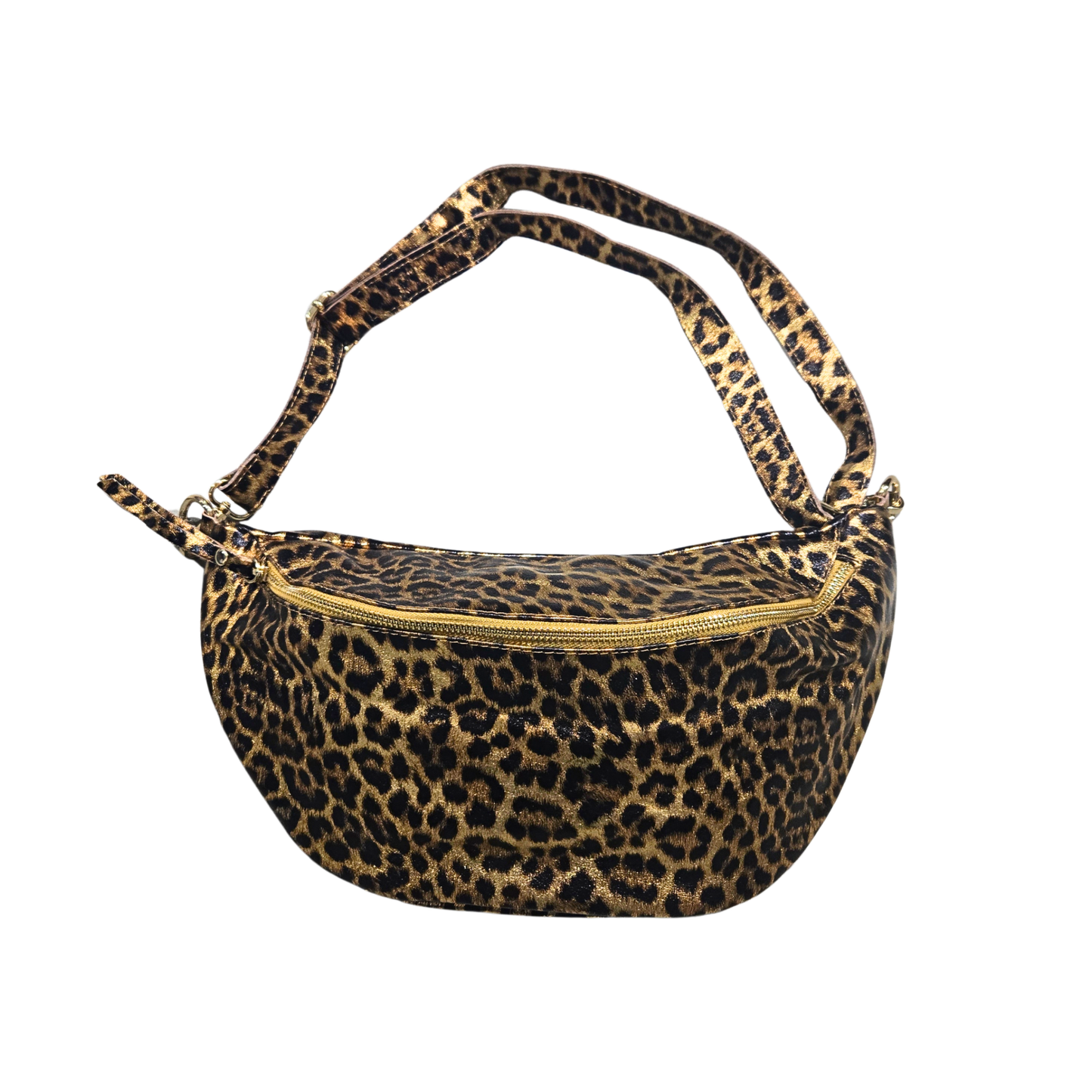 Gold Leopard Print Bum Bag