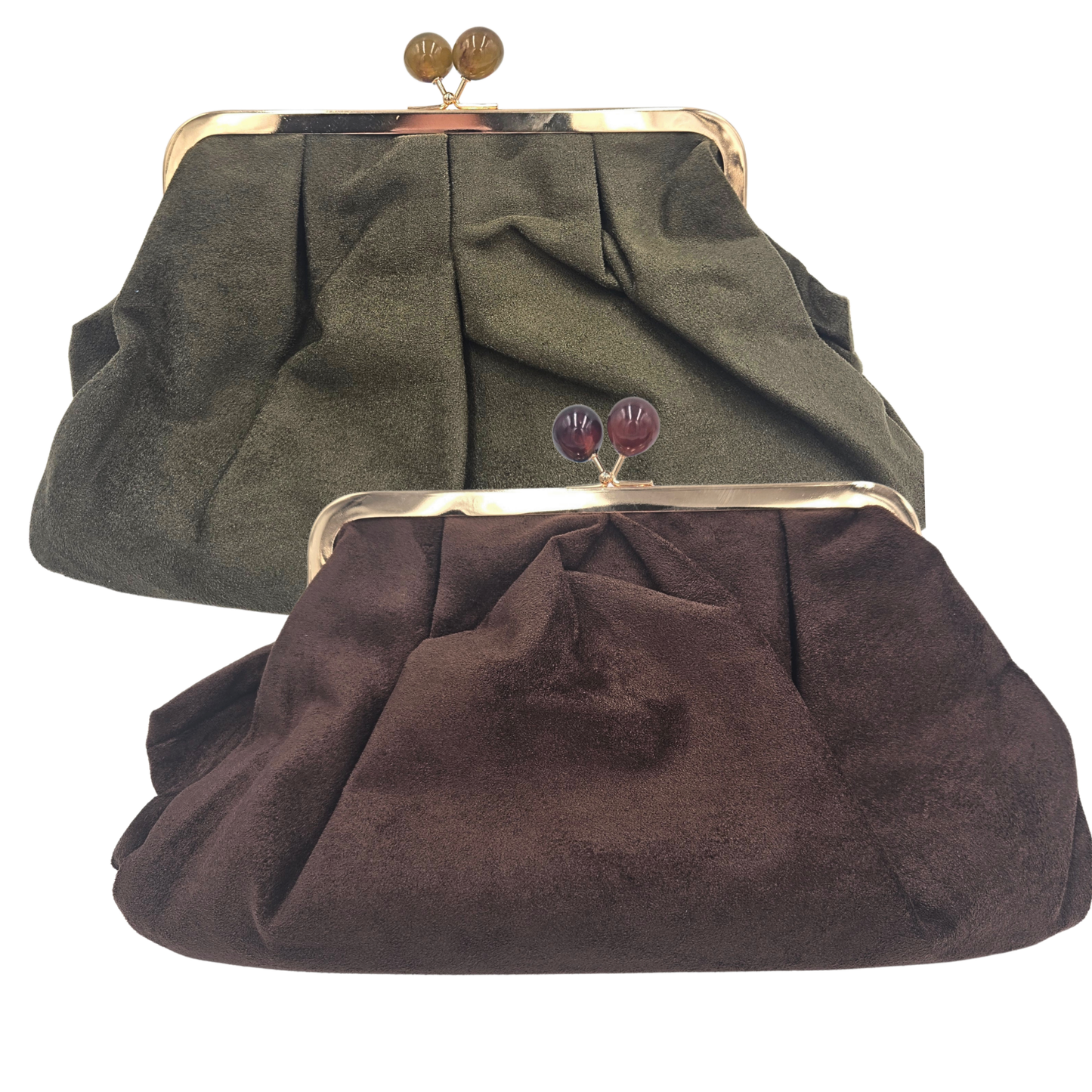 The Aura Suede Clutch (2 colors)