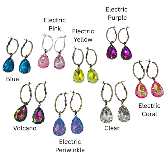 Gypsy South - Teardrop Jewel Earrings (8 colors)
