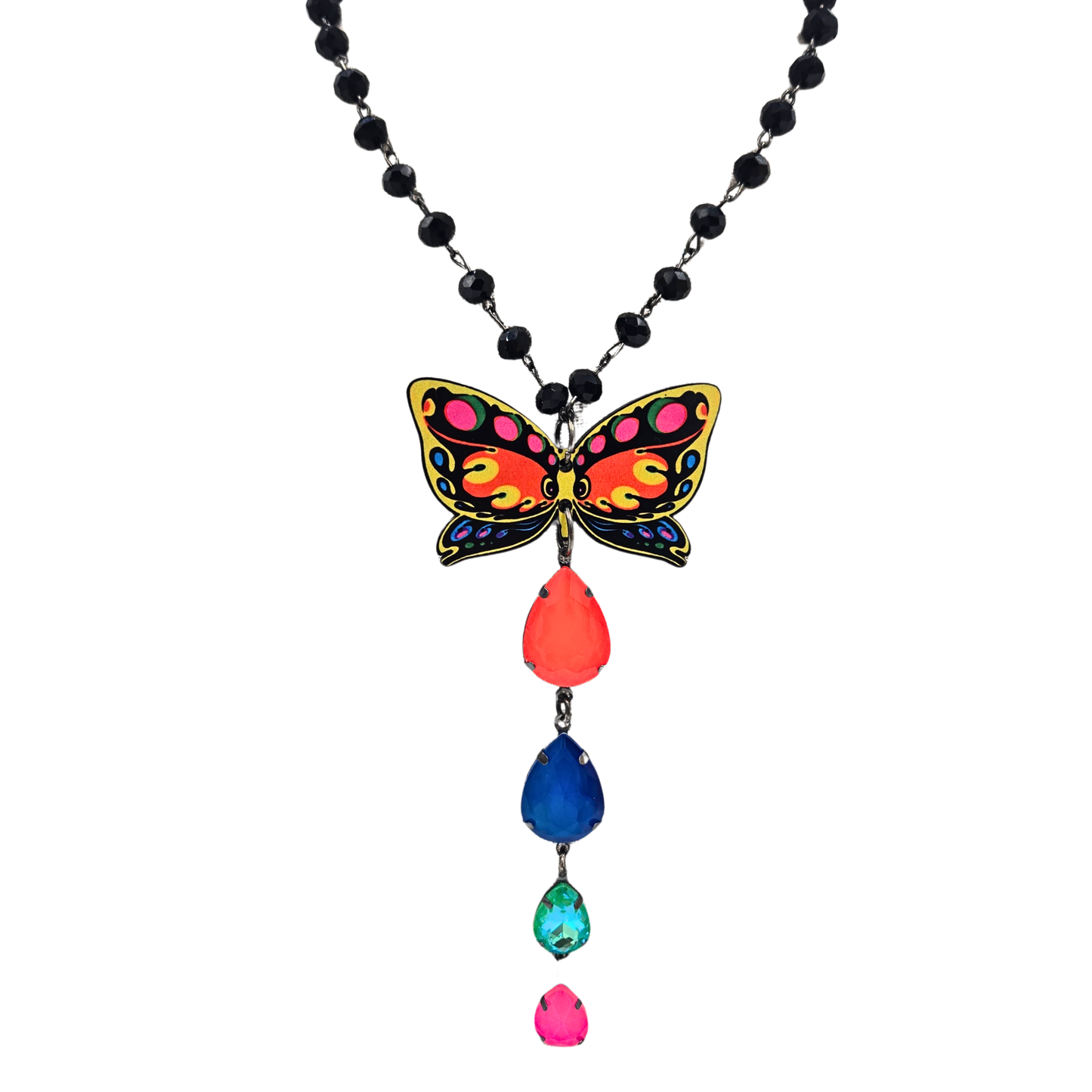 Gypsy South - Neon Lights Butterfly Necklace