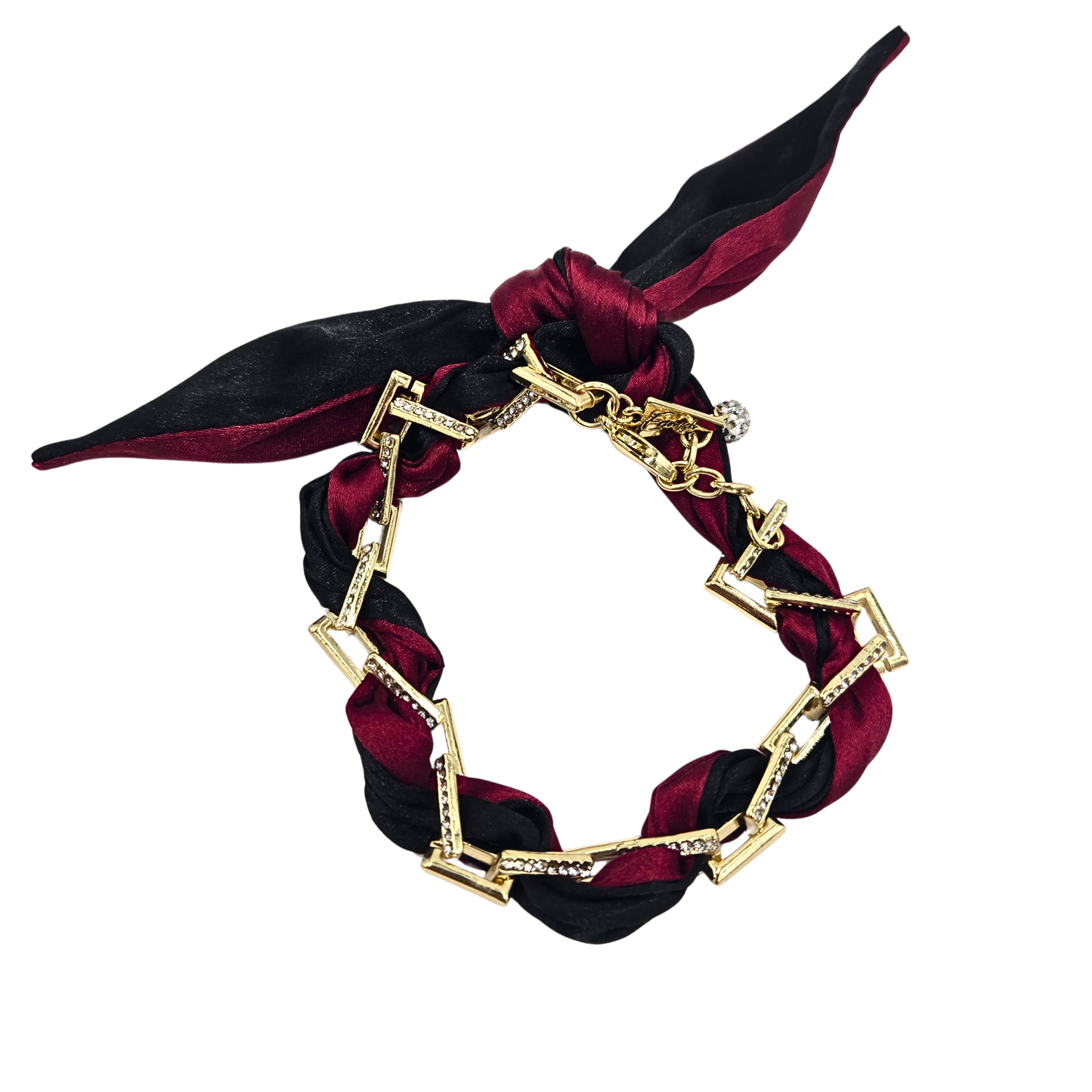 WR x Erimish - Ribbon Bracelet/Anklet in Burgundy