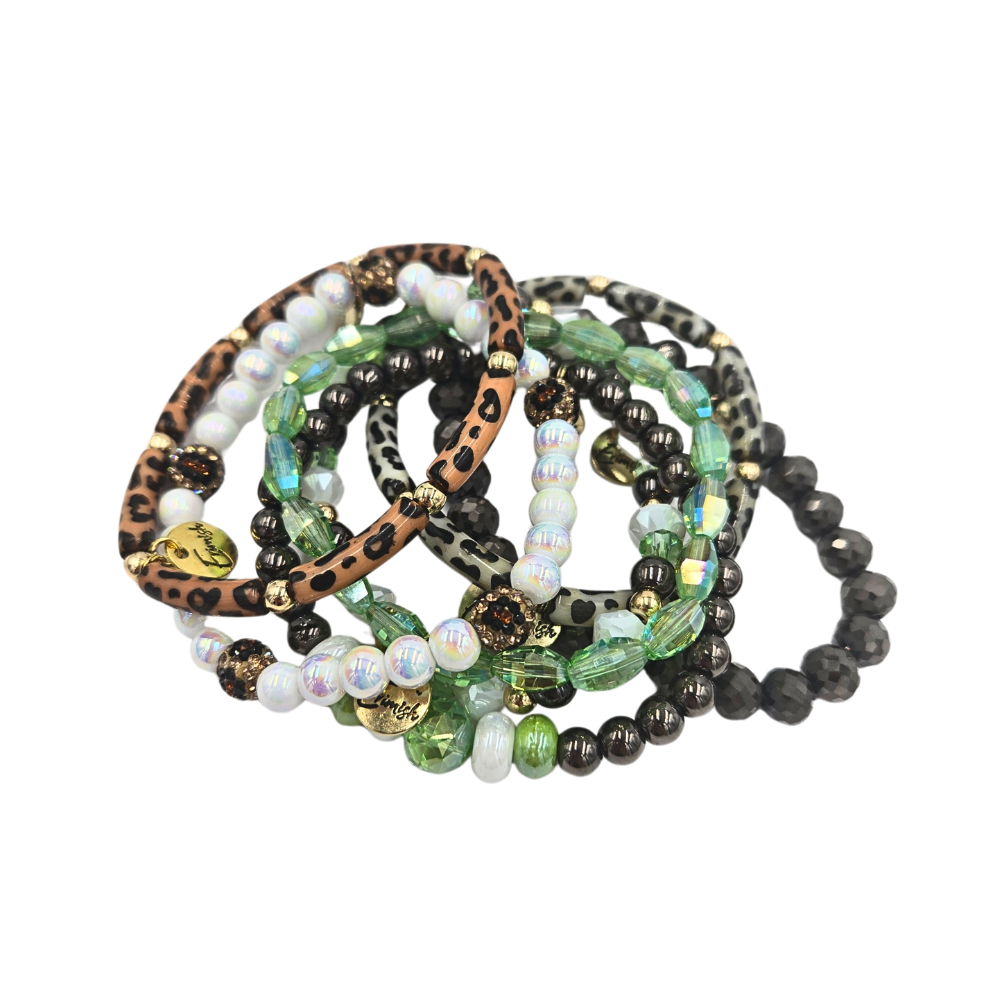 WR x Erimish - Leopard & Lime Bracelet Stack