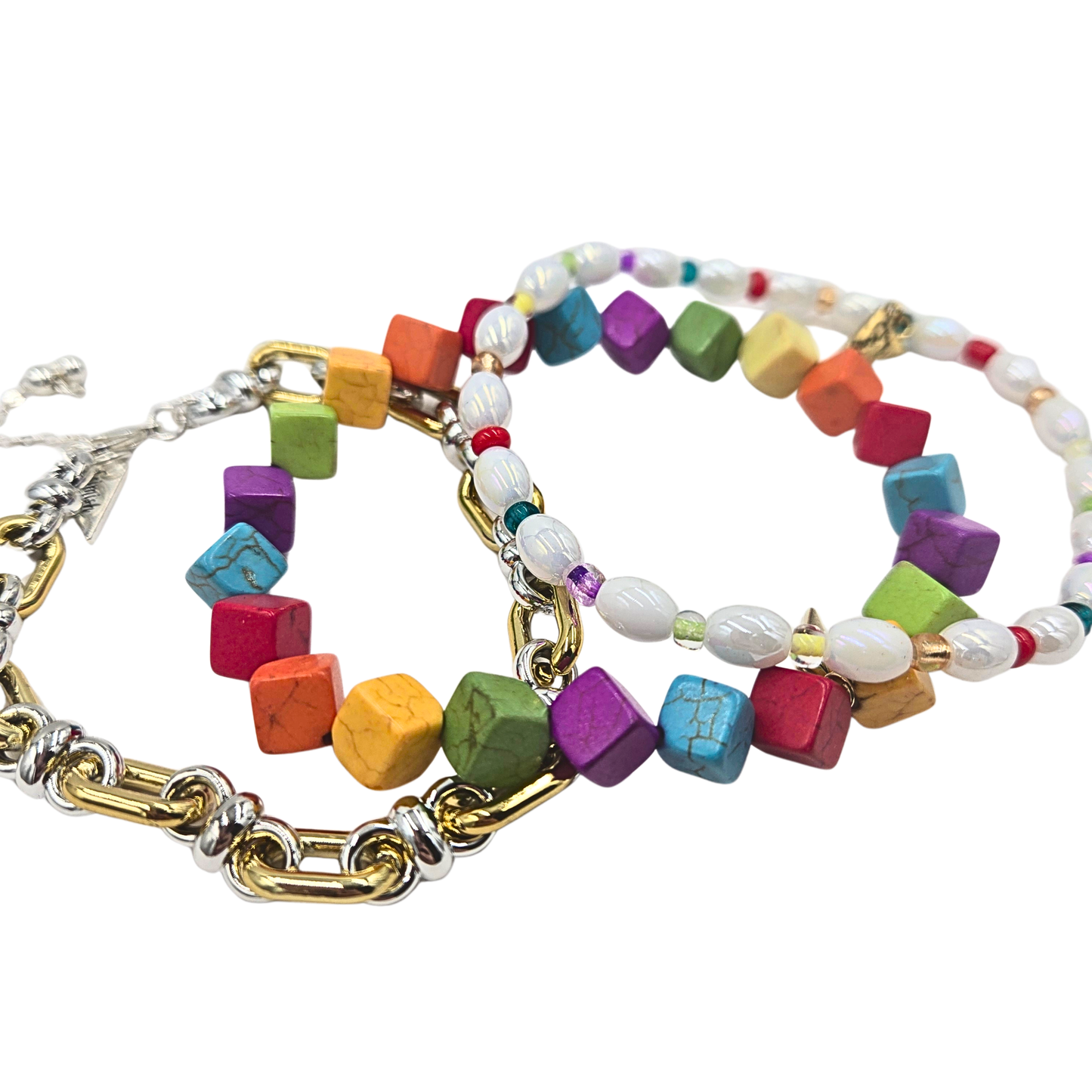 WR x Erimish - Multicolor Anklet Stack