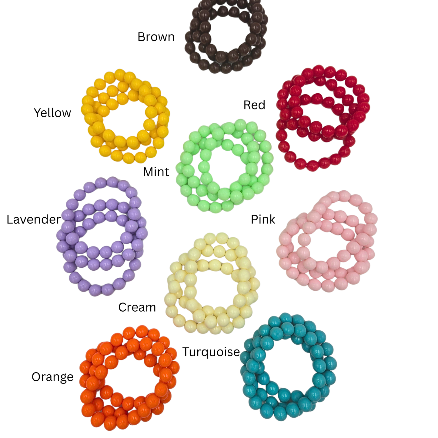 Candy Bead Bracelet Stack ( 9 colors)