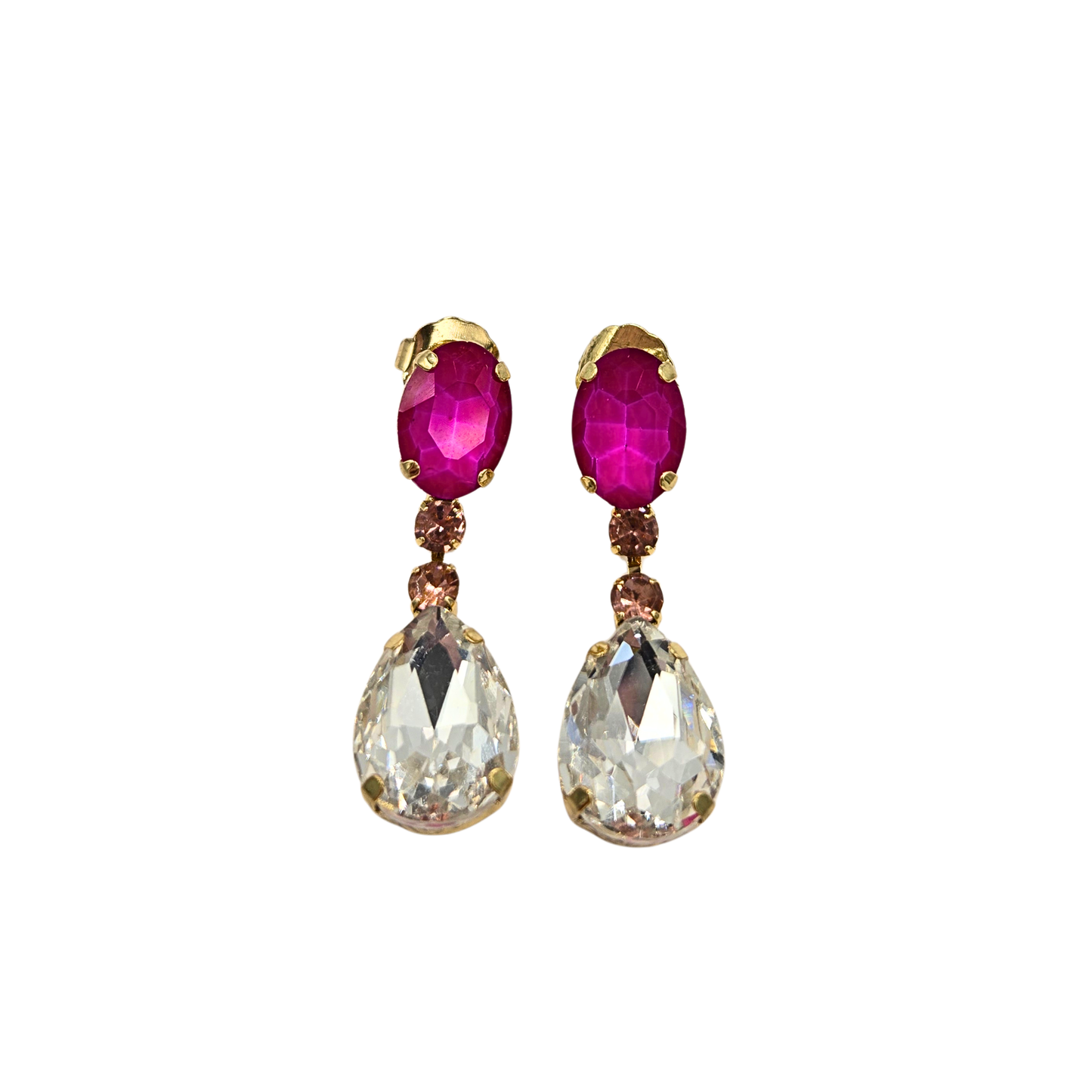 Sienna - Mini Mia Earrings in Hot Pink