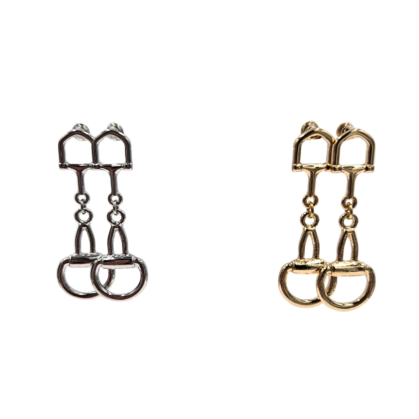 Snaffle Bit Dangle Earrings (2 colors)