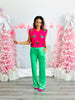 Hot Pink Sequin Tree Sweater Vest (Reg. and Plus)