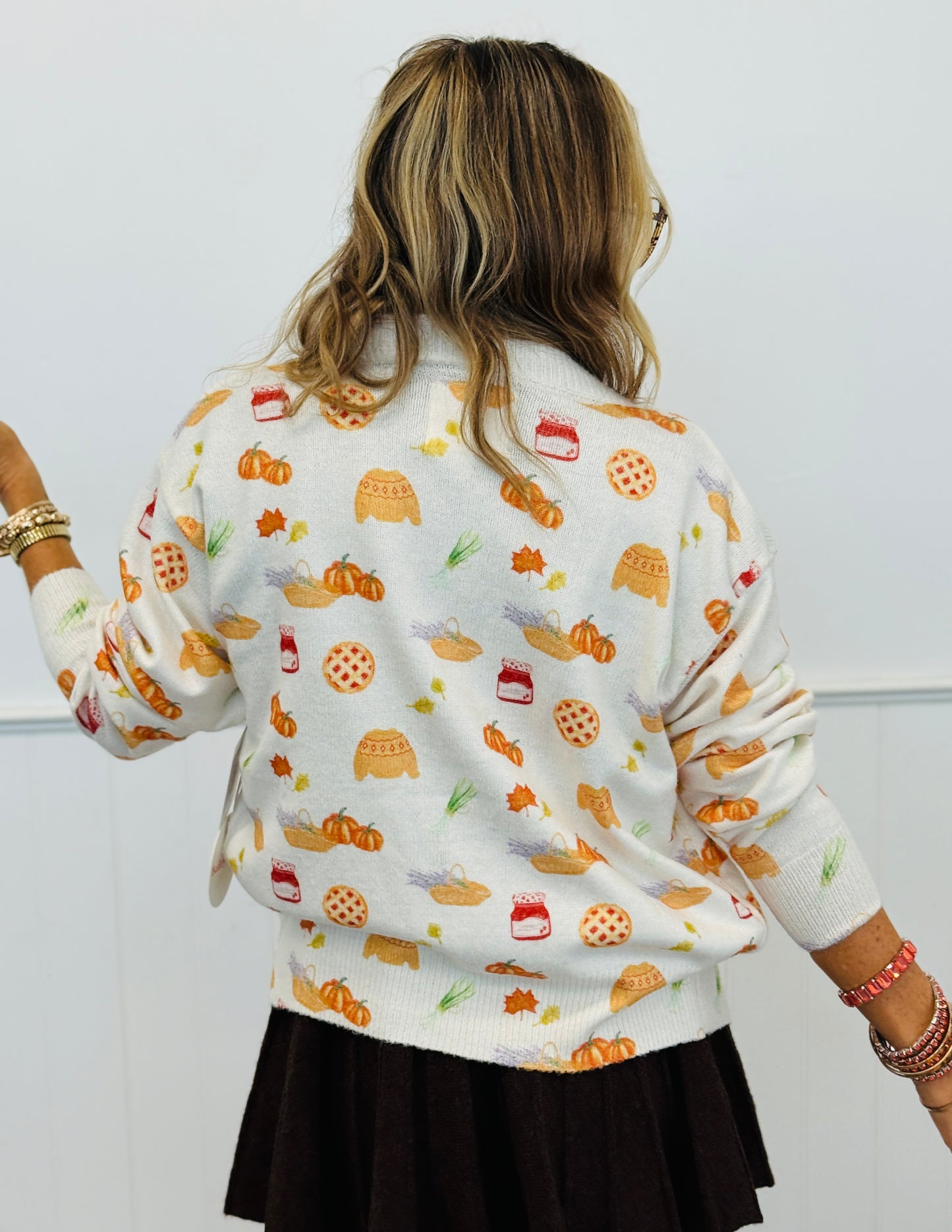 Cream Time For Pie Sweater Cardigan (Reg.)