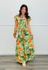 Tropical Dream Floral Print Maxi Dress (Reg & Plus)