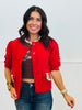 Red Horse Graphic Puff Sleeve Knit Cardigan (Reg.)