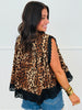 Leopard/Black Eyelet Trim Sleeveless Top (Reg.)