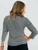 Black/White Striped Square Neck Top (Reg. and Plus)