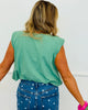 Solid Shoulder Pad Top (Reg. and Plus) - 5 colors