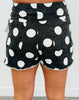 Black Polka Dot Wrap Skort (Reg.)