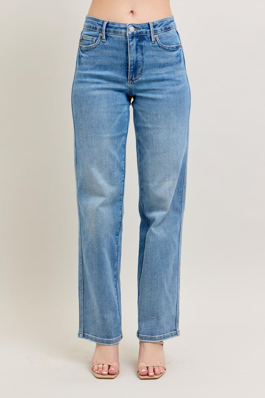 Judy Blue Live More Tummy Control Straight Jeans (Reg. and Plus)