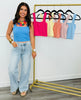 Polka Dot Square Neck Top (Reg.)-6 Colors