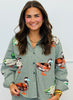 Queen Of Sparkles Green/White Gingham Duck Button Up Top (Reg. and Plus)