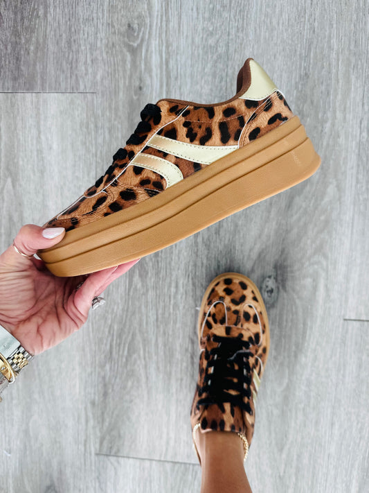 Leopard Come Out On Top Platform Sneakers