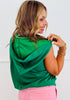 Green Sleeveless Hooded Cardigan (Reg. and Plus)
