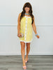 Lemon Striped Sleeveless Mini Dress (Reg.)