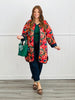 Quilted Vibrant Floral Longline Jacket (Reg & Plus)