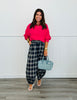 Fuchsia Oversized Mock Neck LS Sweater (Reg.)