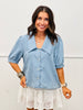 Blue Chelsea Collar Top (Reg.)