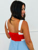 Red/Blue Color Block Midi Dress (Reg.)
