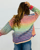 Rainbow Striped Sweater Cardigan (Reg.)