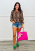 Multi Banded Leopard Print Sweatshirt (Reg & Plus)