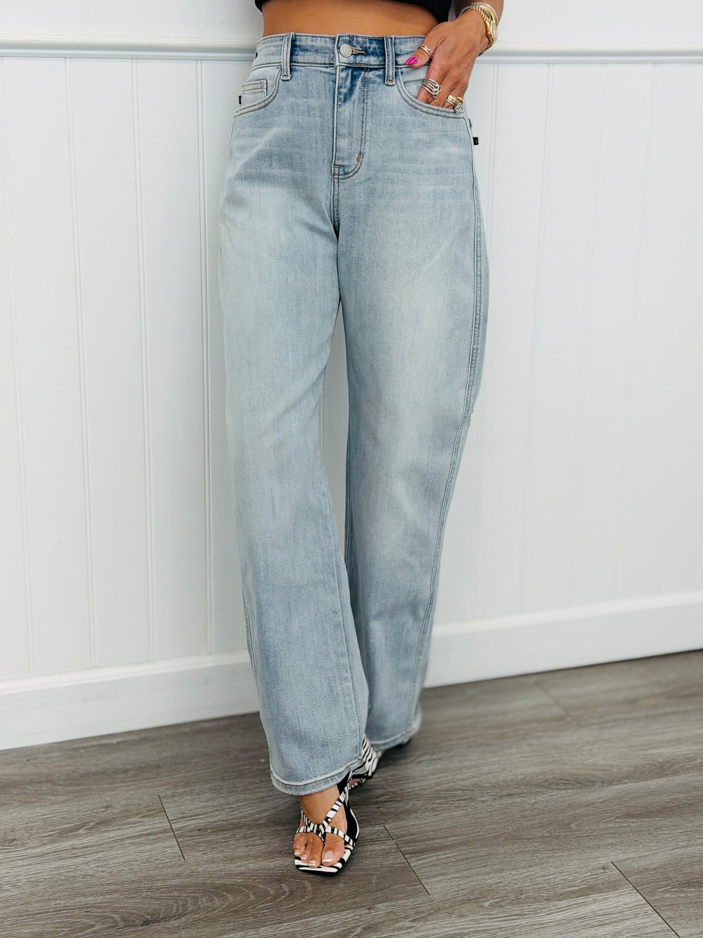 Judy Blue Aspen Arc Leg Jeans (Reg. and Plus)