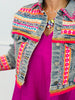 POL Denim Embroidered Aztec Design Jacket (Reg.)