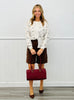 Brown Suede Knee Length Bermuda Shorts (Reg.)