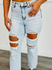 Risen Acid Washed Distressed Ankle Jeans (Reg & Plus)