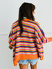 Orange Multi Stripe Oversized Cardigan (Reg.)