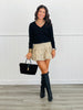 Bubble Hem Mini Skirt (Reg)-2 Colors