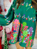 Queen Of Sparkles Green Christmas Lights & Presents Feather Dress (Reg. & Plus)