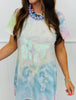 Queen Of Sparkles Tie Dye Logo Tee Dress (Reg. & Plus)