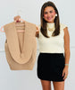 Sleeveless Open Back Turtleneck Sweater (Reg.) - 2 Colors