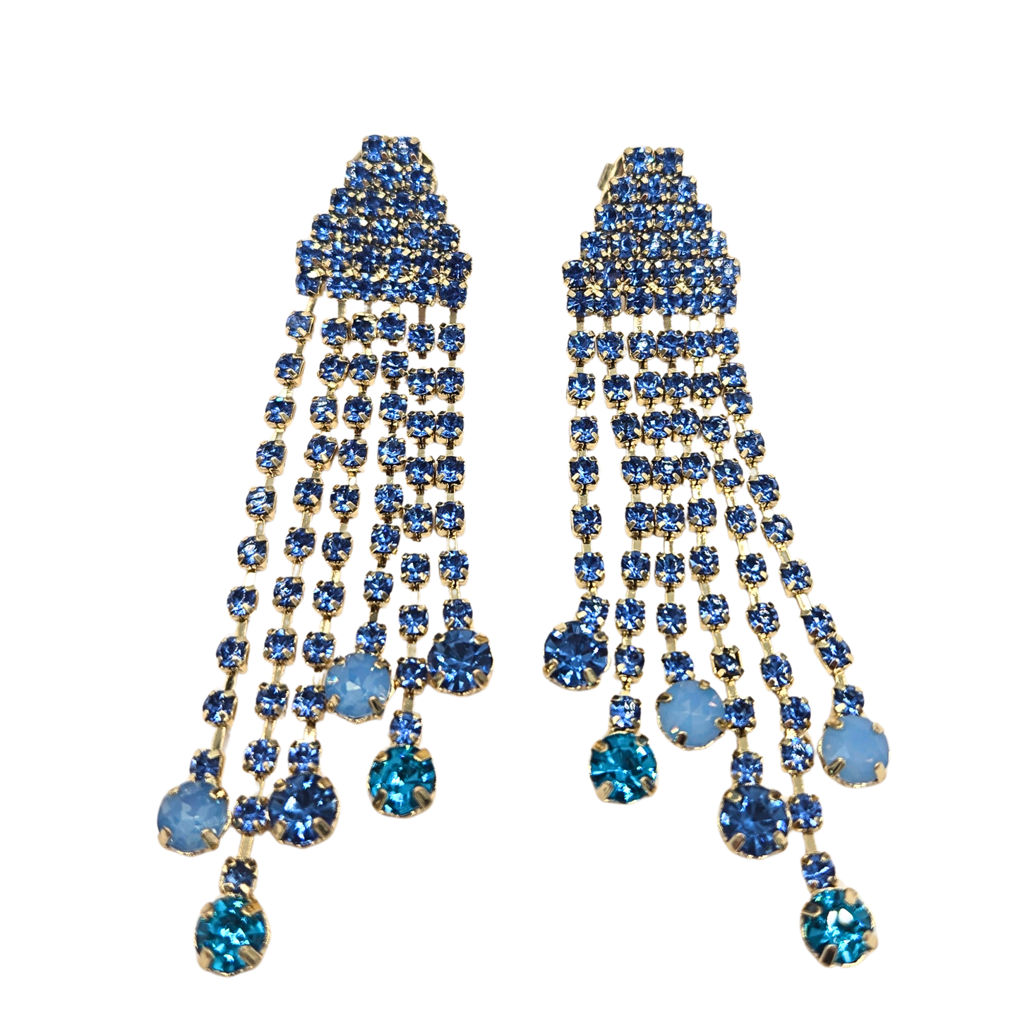 SIENNA - Fiona Earrings in Blue Mix