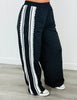 Black Side Stripe Track Pants (Reg.)